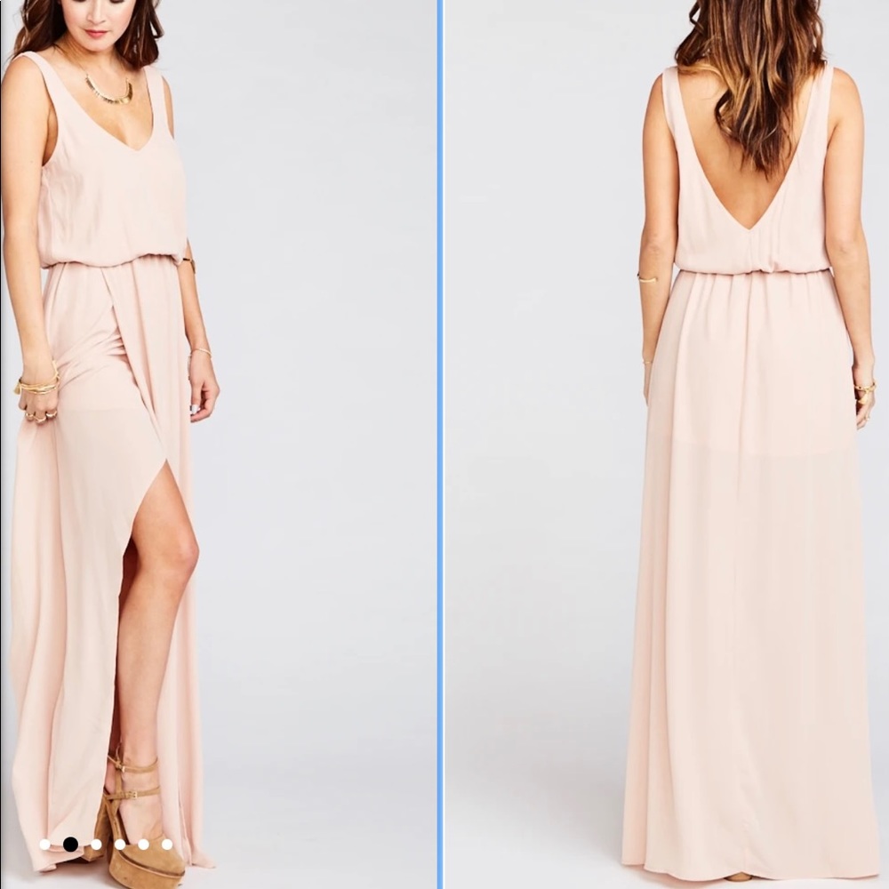 Show me your Mumu blush colored dress